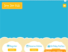 Tablet Screenshot of dropzonekids.com